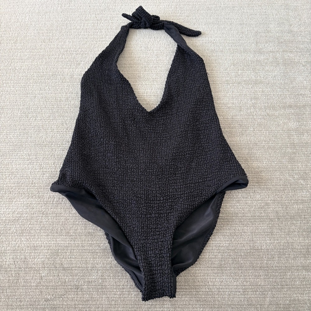 Veronica Beard One Piece Swimsuit Womens M/L Scrunch One Shoulder Minimalist